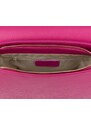 Ružová kožená talianska crossbody kabelka Ramona Fuxia s prídavným pruhom II NovaKabelka.sk