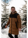 Nordblanc Hnedý pánsky zimný kabát TRENDSETTER