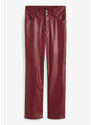 bonprix Koženkové nohavice, skrátené, farba červená