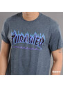 Pánske tričko Thrasher Flame Logo Melange Dark Grey
