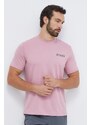 Bavlnené tričko Guess MEDGAR pánsky, ružová farba, s potlačou, Z4RI08 I3Z14
