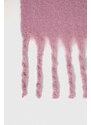 Šál Abercrombie & Fitch dámsky, ružová farba, jednofarebný
