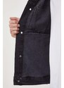 Rifľová bunda Calvin Klein Jeans pánska,čierna farba,prechodná,J30J324577