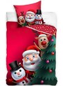 TipTrade (CZ) Vianočné posteľné obliečky - motív Pozdravy zo severného pólu - 100% bavlna Renforcé - 70 x 90 cm + 140 x 200 cm