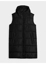 4F Dámska zatepľovacia vesta so syntetickou výplňou - čierna