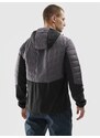 4F Pánska trekingová bunda s membránou 8000 a výplňou Primaloft Black Insulation Eco - antracitová