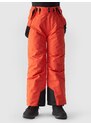 4F Chlapčenské lyžiarske nohavice s trakmi a membránou 8000 - oranžové