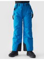 4F Chlapčenské lyžiarske nohavice s trakmi a membránou 8000 - tyrkysové