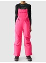 4F Dievčenské lyžiarske nohavice s trakmi a membránou 10000 - fuksiové
