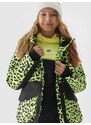 4F Dievčenská lyžiarska bunda s membránou 8000 - viacfarebná