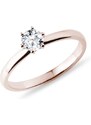 Zásnubný prsteň z ružového zlata s diamantom KLENOTA K0005014