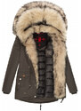 Navahoo SWEETY dámska zimná bunda s kapucňou, anthracite