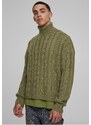 UC Men Boxy Roll Neck Sweater Tiniolive