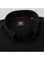 Willsoor Pánska štýlová čierna košeľa slim fit Jersey 15895