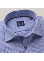 Willsoor Pánska košeľa slim fit modrá s károvaným vzorom 15911