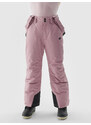 4F Dievčenské lyžiarske nohavice s trakmi a membránou 8000 - ružové