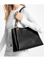 Michael Kors Trisha Large Pebbled Leather Shoulder Bag Black