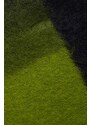Vlnený šál Samsoe Samsoe CARRY zelená farba, vzorovaný, F23400123