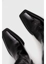 Kožené čižmy Vagabond Shoemakers ALINA dámske, čierna farba, na podpätku, 5321.060.20
