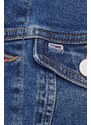 Rifľová bunda Tommy Jeans dámska,prechodná,DW0DW17215