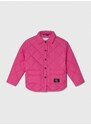 Detská bunda Calvin Klein Jeans ružová farba