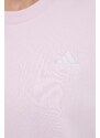 Mikina adidas dámska, ružová farba, s nášivkou, IM0209