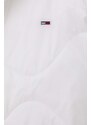 Bunda Tommy Jeans dámska,biela farba,prechodná,DW0DW17242