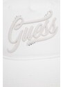 Džínsová šiltovka Guess EBE biela farba, s nášivkou, W4RZ03 D5A30