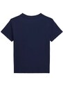 Detské bavlnené tričko Polo Ralph Lauren čierna farba, s potlačou