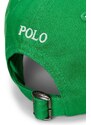 Detská bavlnená šiltovka Polo Ralph Lauren zelená farba, jednofarebná