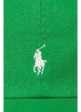 Detská bavlnená šiltovka Polo Ralph Lauren zelená farba, jednofarebná