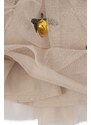 Dievčenské šaty Konges Sløjd žltá farba, mini, áčkový strih