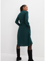 bonprix Flanelové blúzové šaty, midi dĺžka, kárované, farba zelená, rozm. 52