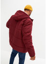 bonprix Prešívaná bunda s kapucňou z recyklovaného polyesteru, farba červená