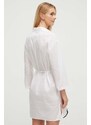 Bavlnené šaty Karl Lagerfeld biela farba