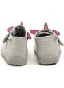 Befado 465P110 JEDNOROŽEC šedo ružové detské papučky