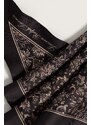 Hodvábna šatka Lauren Ralph Lauren tmavomodrá farba, vzorovaná, 454937133