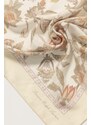 Hodvábna šatka Lauren Ralph Lauren béžová farba, vzorovaná, 454937215