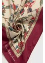 Hodvábna šatka Lauren Ralph Lauren fialová farba, vzorovaná, 454937215