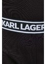 Overal Karl Lagerfeld čierna farba, v výstrih