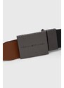 Obojstranný kožený opasok Tommy Hilfiger pánsky,čierna farba,AM0AM12063