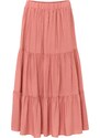 bonprix Midi sukňa s viskózou, farba ružová