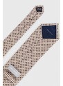 Hodvábna kravata Michael Kors béžová farba