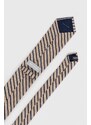 Hodvábna kravata Michael Kors béžová farba