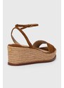 Semišové sandále Lauren Ralph Lauren Leona béžová farba, 802920000000