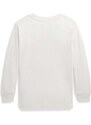 Detská bavlnená košeľa s dlhým rukávom Polo Ralph Lauren biela farba, s potlačou