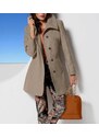 Ashley Brooke Vlnený kabát v melanžovom vzhľade, sivobéžový