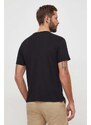 Bavlnené tričko Guess pánsky, čierna farba, s potlačou, M4RI54 K9RM1