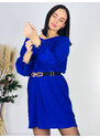 Webmoda Dámske oversize modré trblietavé šaty GRELA