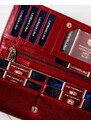 PETERSON-dámska peňaženka-červeno-čierna odysea-štýlový sprievodca vášho vlastného príbehu luxusu a elegancie